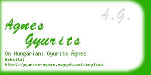 agnes gyurits business card